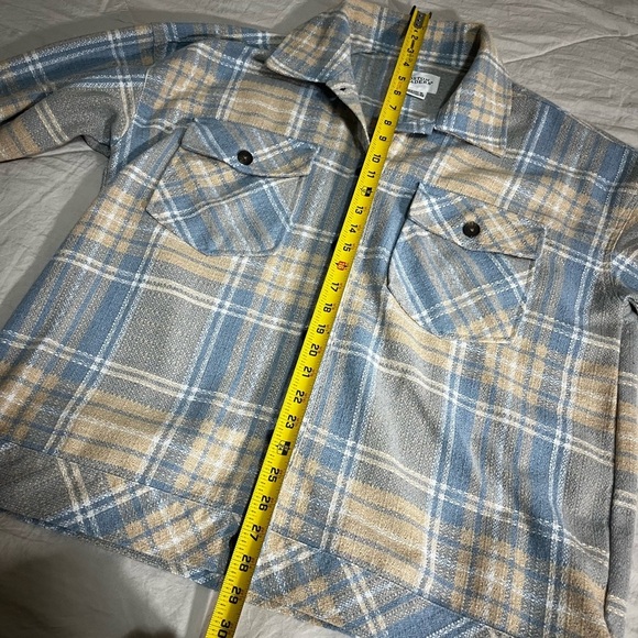 Boston Traders Plaid Button Down Shirt - Blue and Tan - Picture 5 of 8